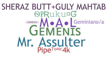 Nickname - gemenis