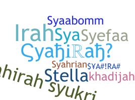 Nickname - Syahirah