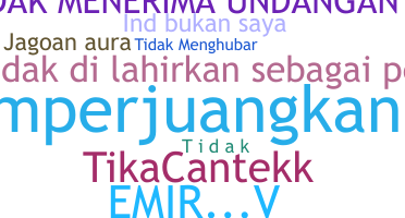 Nickname - Tidak