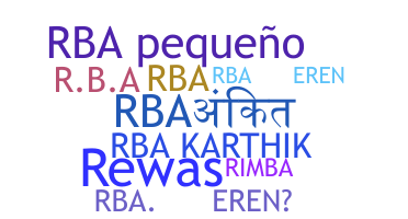 Nickname - rba