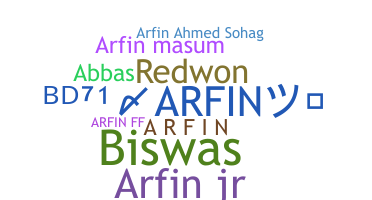 Nickname - Arfin