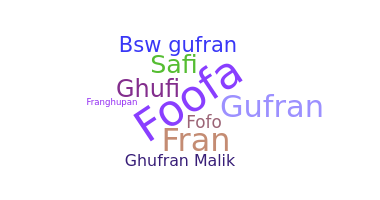 Nickname - Ghufran