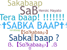 Nickname - Sabkabaap