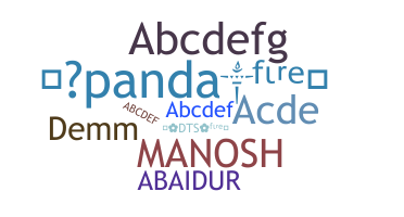 Nickname - AbcDef