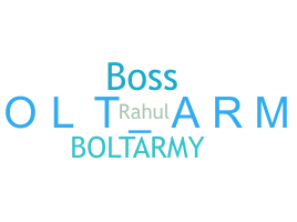 Nickname - Boltarmy