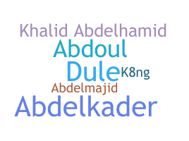 Nickname - Abdel