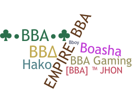 Nickname - BBA