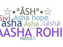 Nickname - Aasha