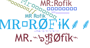 Nickname - Mrrofik