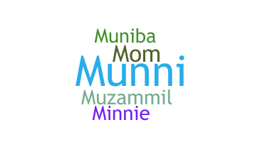 Nickname - Muneeba