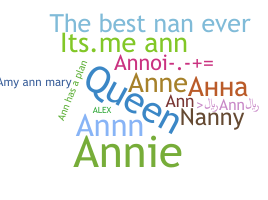 Nickname - ann